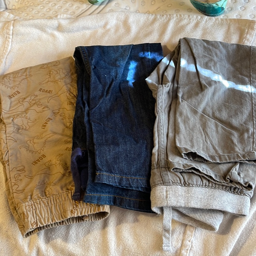 Three pair of boys pants